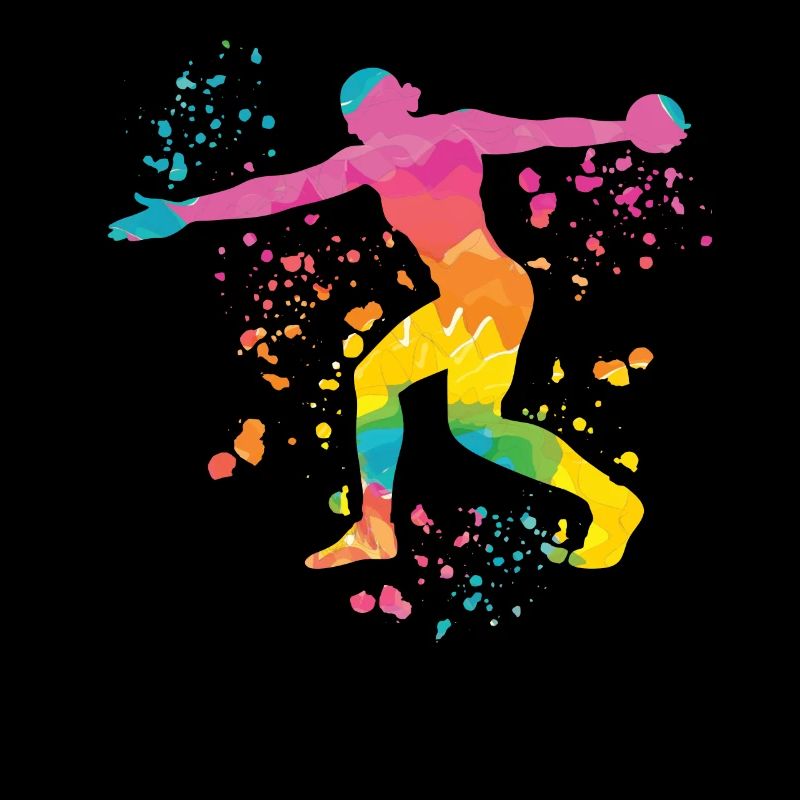 Diskuswerfer Colorsplash Diskuswurf