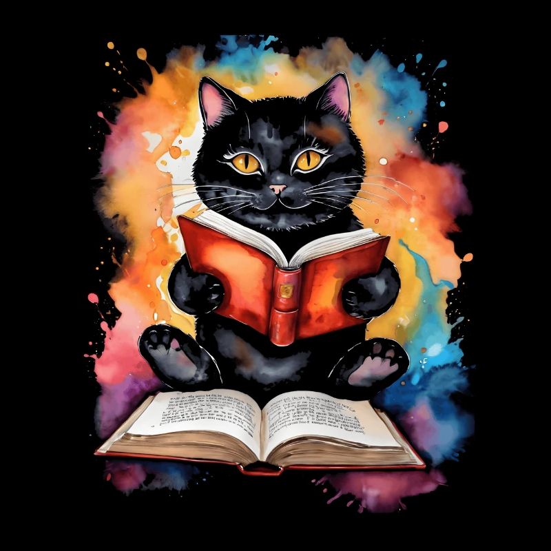 Livre de lecture de chat imprimé coloré drôle de conception animale