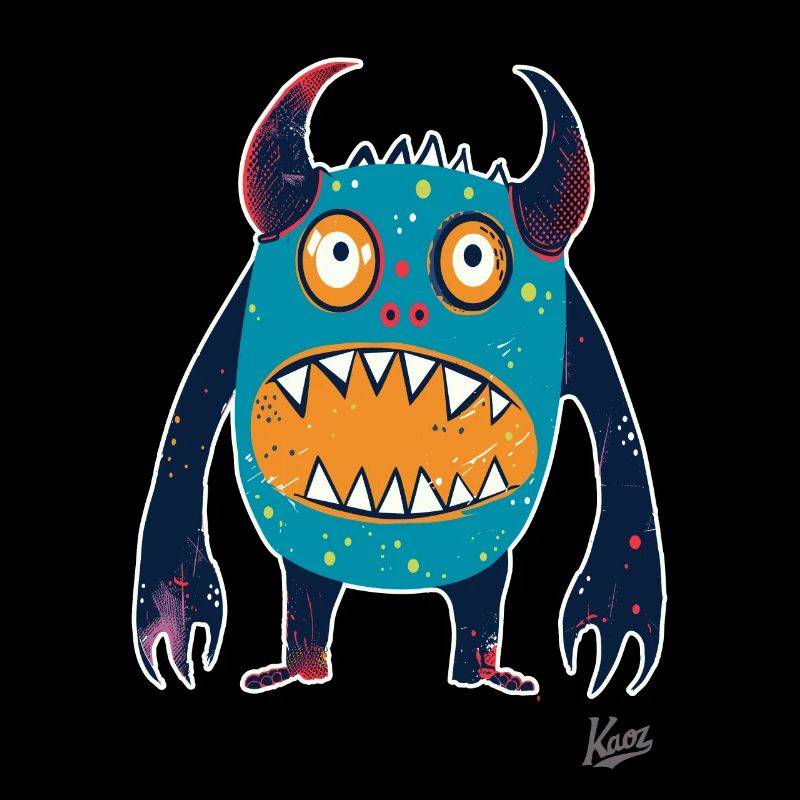 Funny, simple, cheerful monster