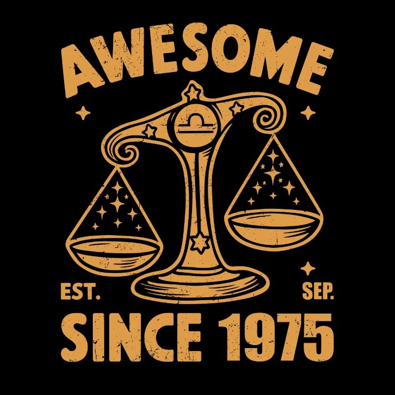 Awesome Since 1975 Libra Birthday