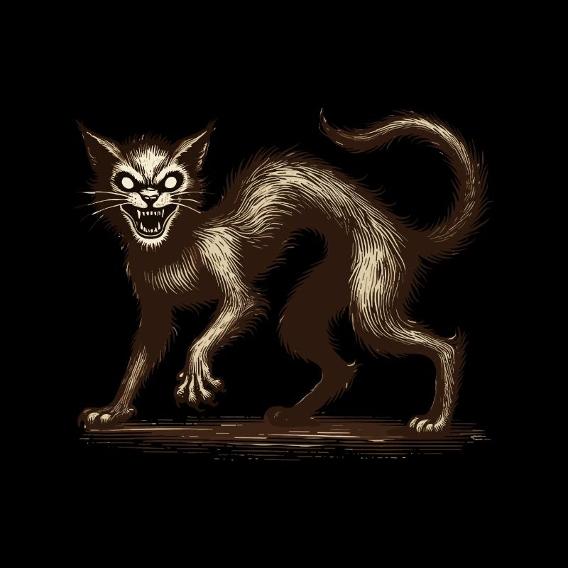 Magical Witch Cat Horrific Horror Cat