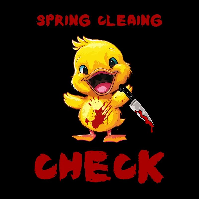 Duck with Knife - Spring Cleaning Done Funny