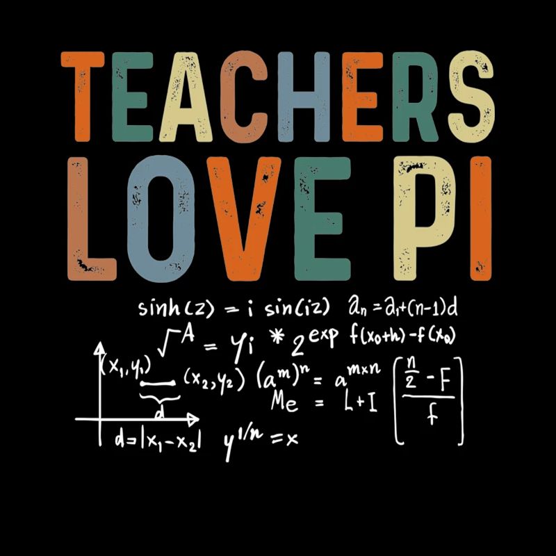 Funny Pi Day Math Teacher Shirts 3.14 Pi Symbol