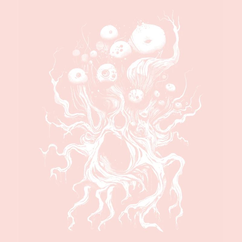 Weirdcore Ästhetik Weiße Äste Augen Dreamcore Grun