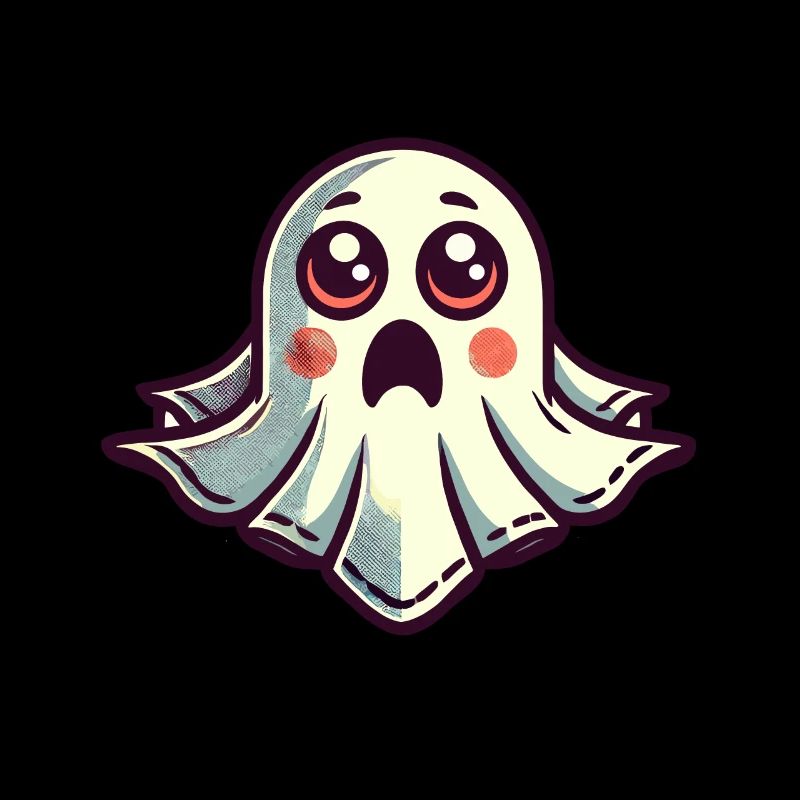 Scared Ghost Funny Ghost Design