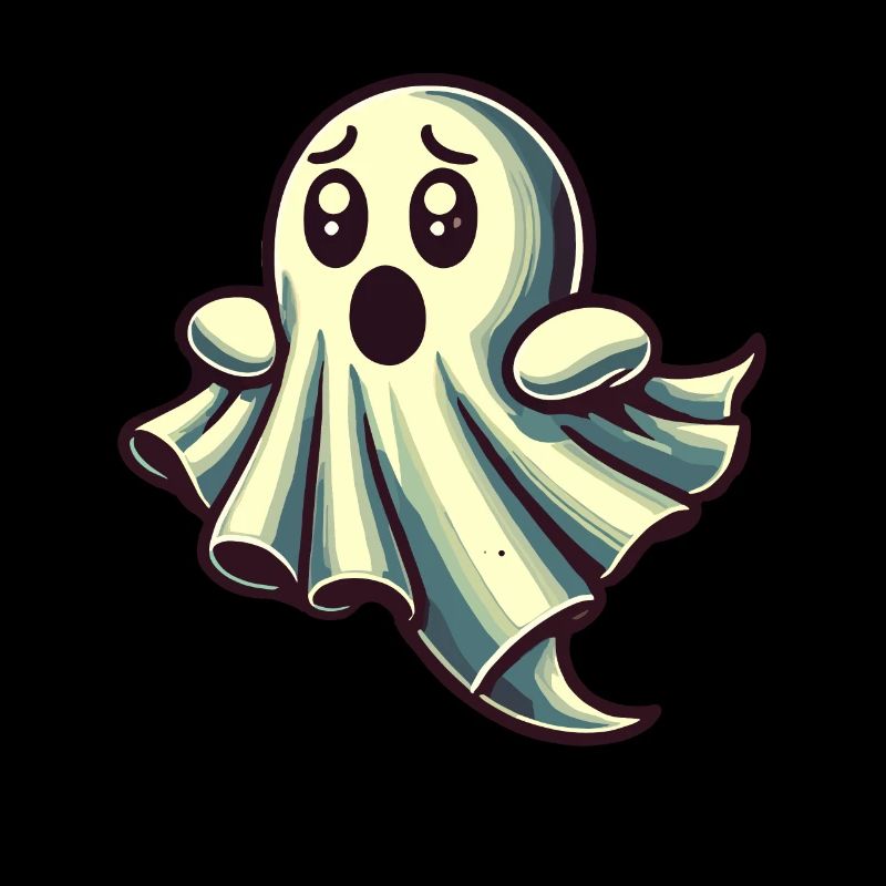 Scared Ghost Funny Ghost Design