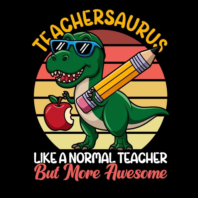 Teachersaurus Rex Dinosaure Professeur Professeur