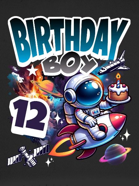 Astronaut 12th Birthday Space