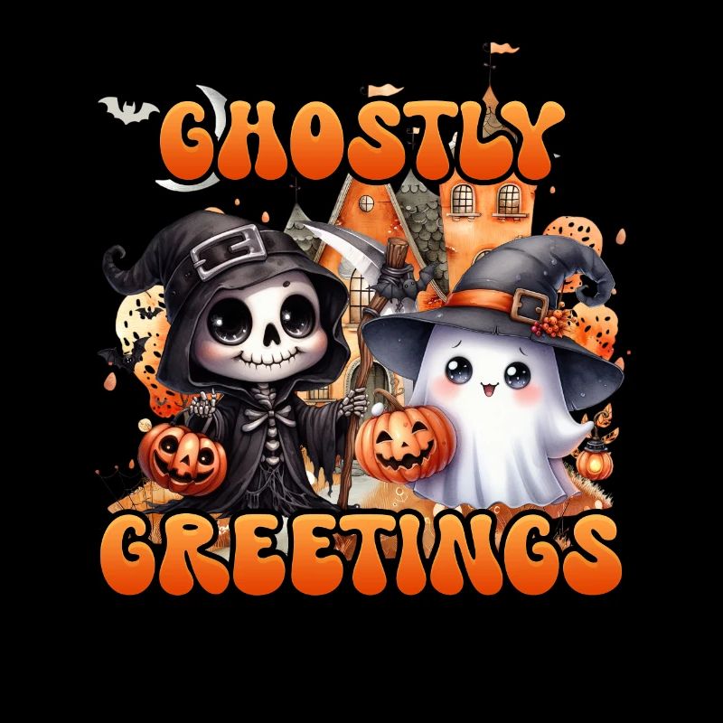 Halloween Kinder GHOSTLY GREETINGS Lustiges