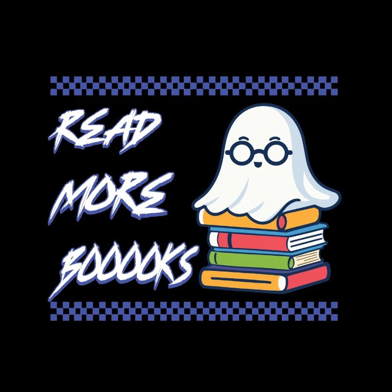 Cute Book Lover Ghost Funny Saying