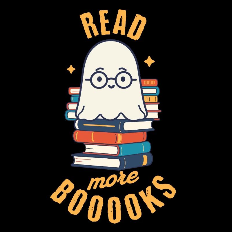 Cute Book Lover Ghost Funny Saying