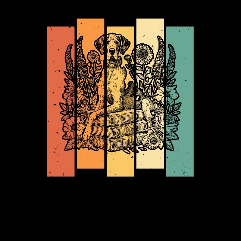 Great Dane Flower Book Reader