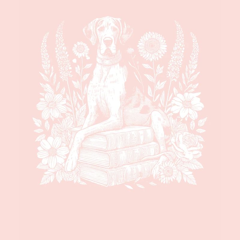 Great Dane Flower Book Reader