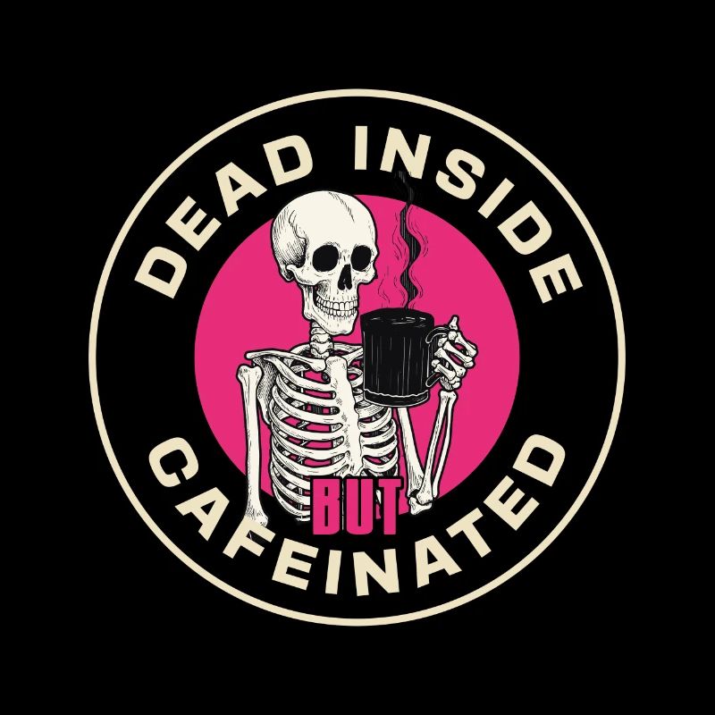 Coffee Halloween Skeleton Coffee Lover Saying