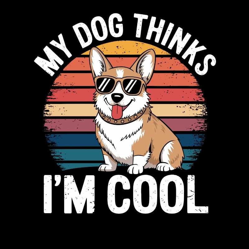 Corgi mon chien pense que je suis cool