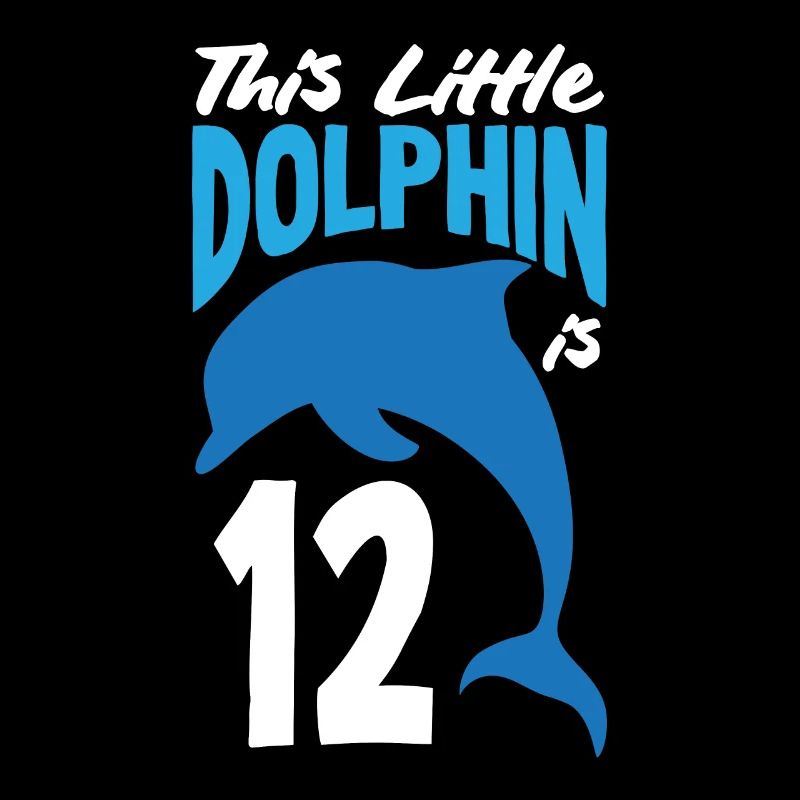 This little dolphin is 12 12th birthday