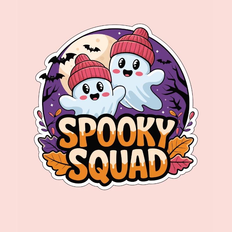Halloween Spooky Squad Ghost with Hat