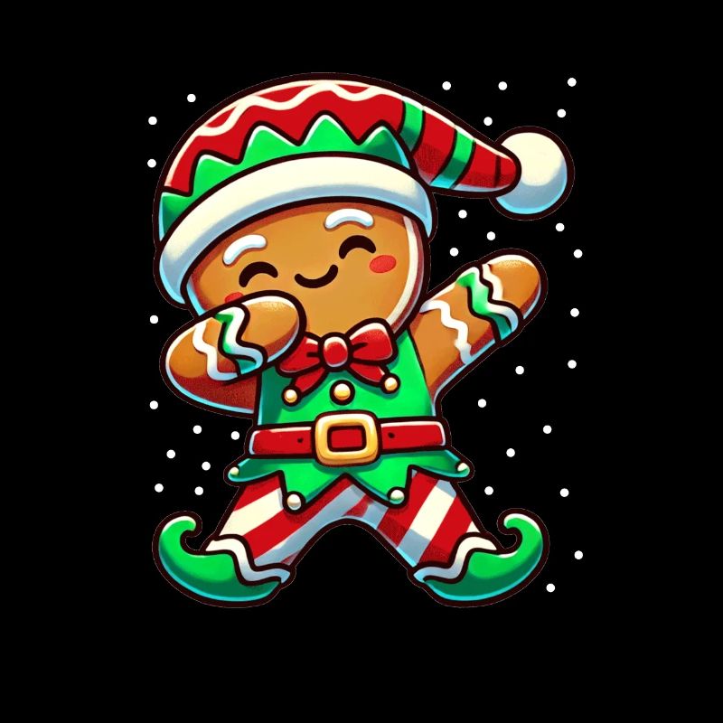 Christmas Gingerbread Man Elf Funny