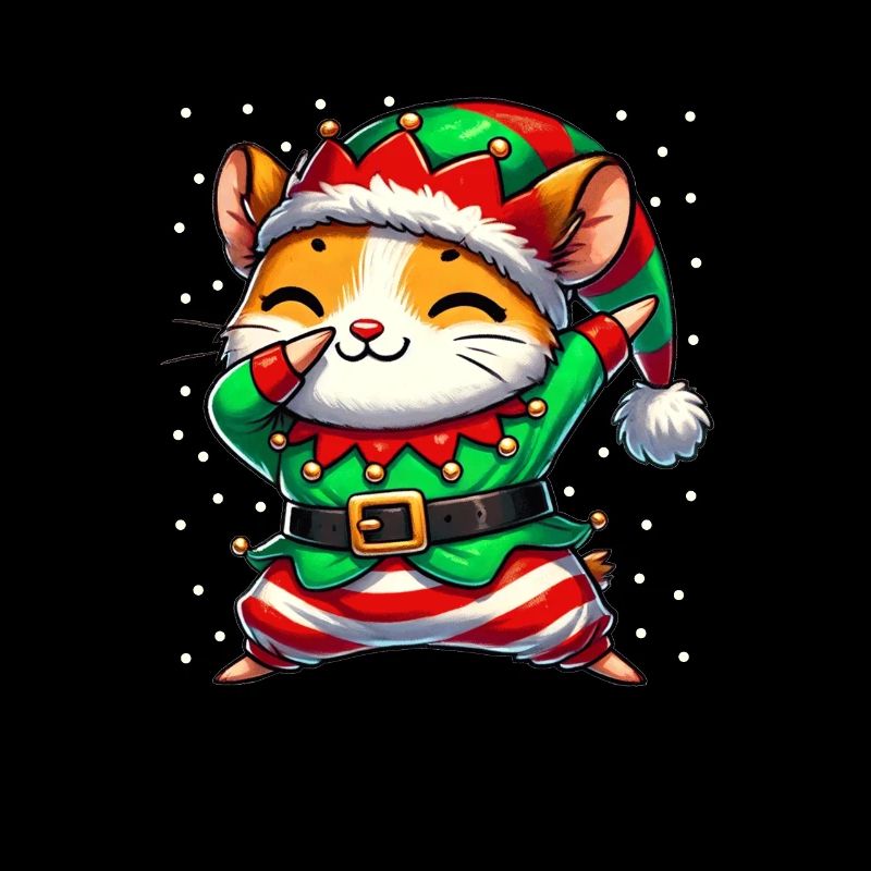 Hamster de Noël Elfe Drôle d’amant de hamster