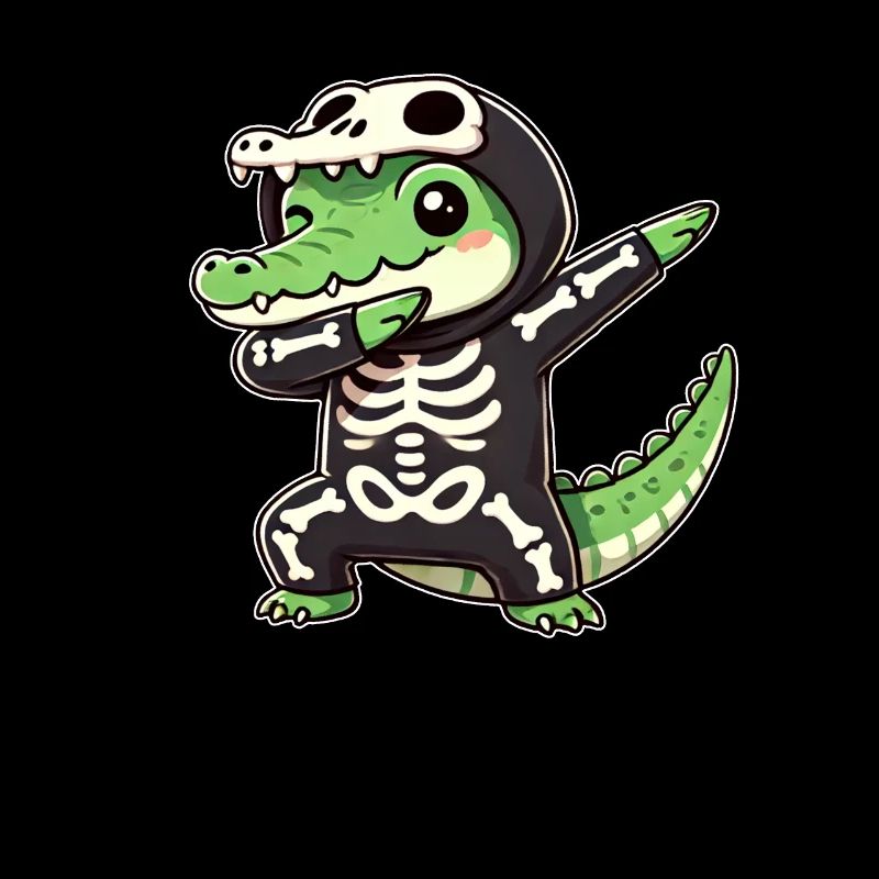 Halloween squelette mignon crocodile hommes