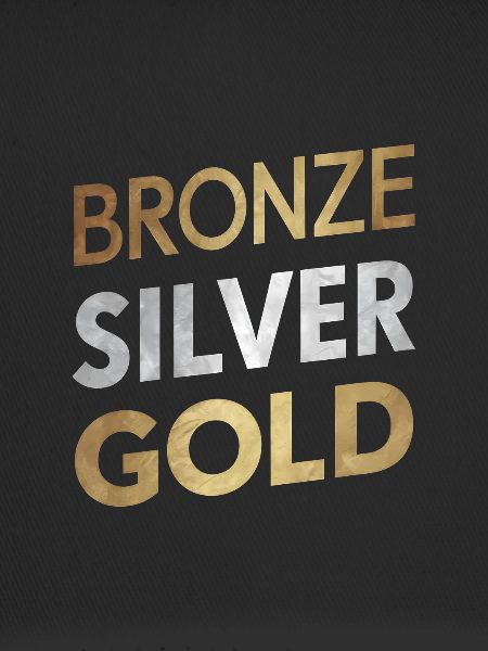 bronze silver gold