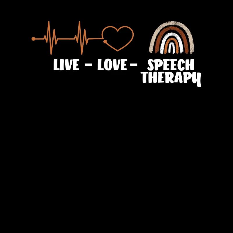 Live Love Speech Therapy Herzschlag Regenbogen