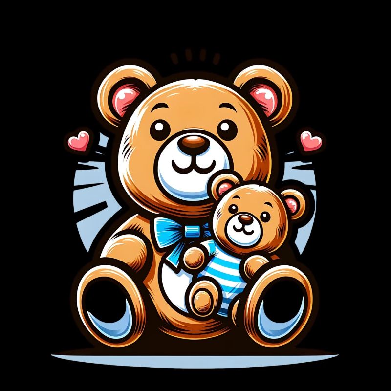 Ours mignons avec des cœurs