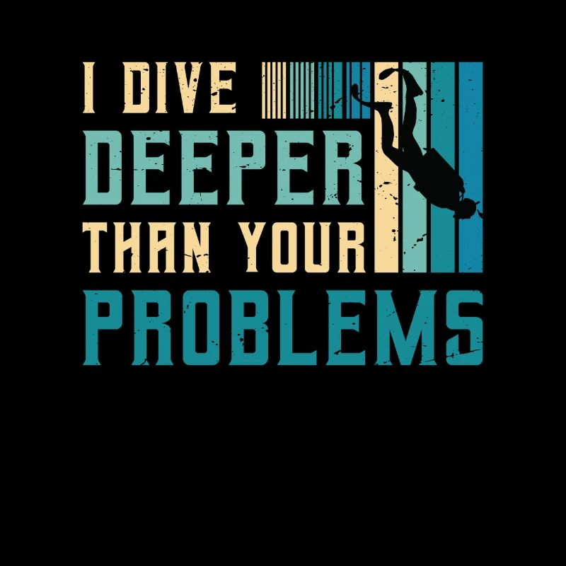 Scuba Diving I Dive Deeper Than Snorkeling Swimmer