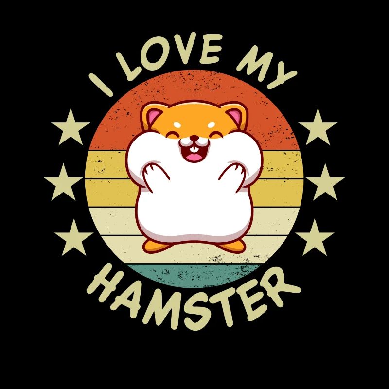 J’aime mon hamster | Drôle de dicton de hamster |