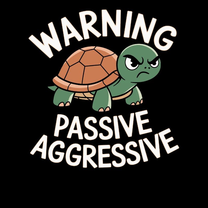 Warning Passive Aggressive Turtle Humor