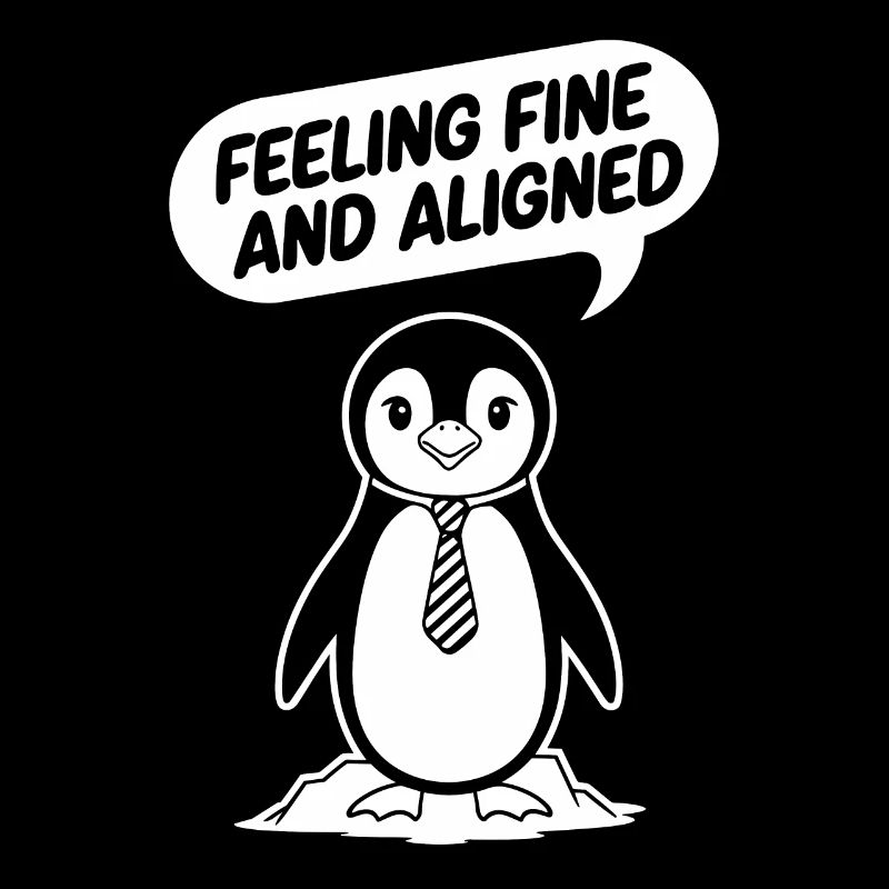 Penguin With Tie: Feeling Fine And Aligned