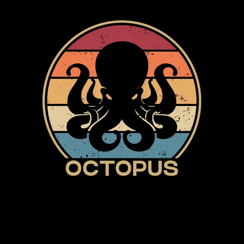 Rétro Octopoda Cephalopoda Octopodes Lover Octopus