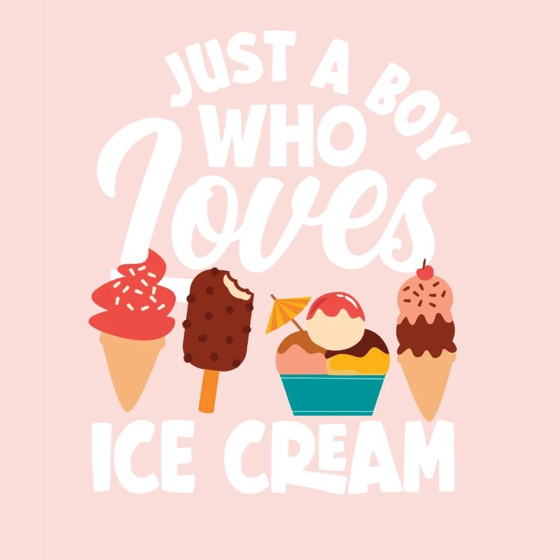 Ein Junge Der Eis Liebt - Eiscreme Fan