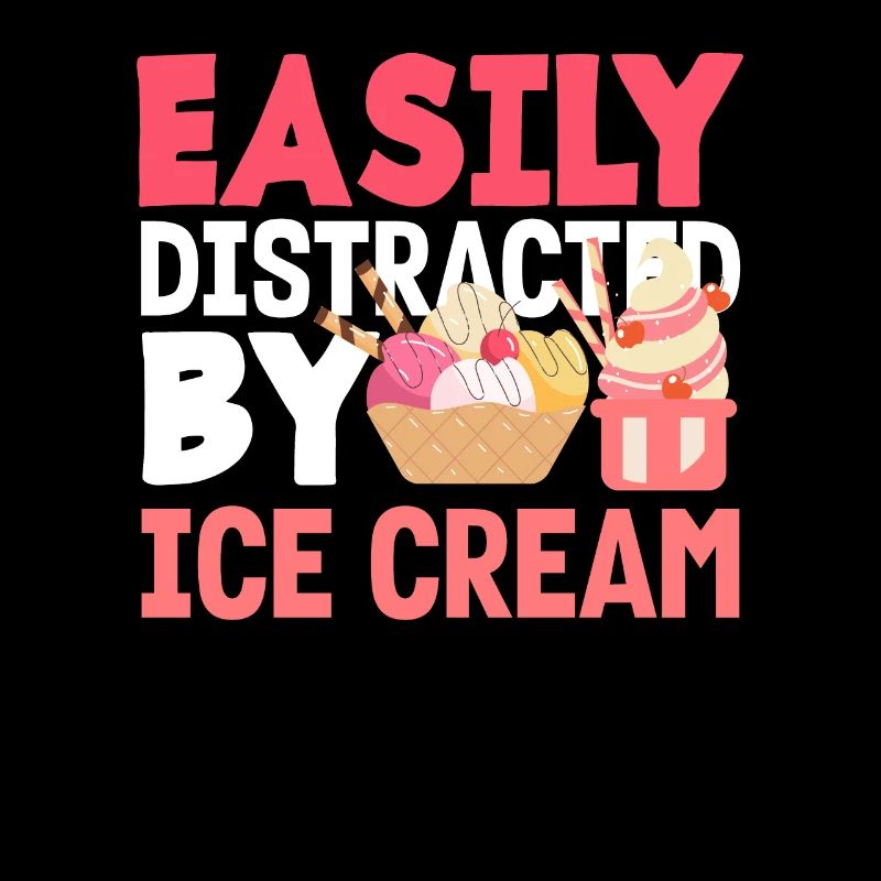 Facilement distrait de la crème glacée pour la crème glacée