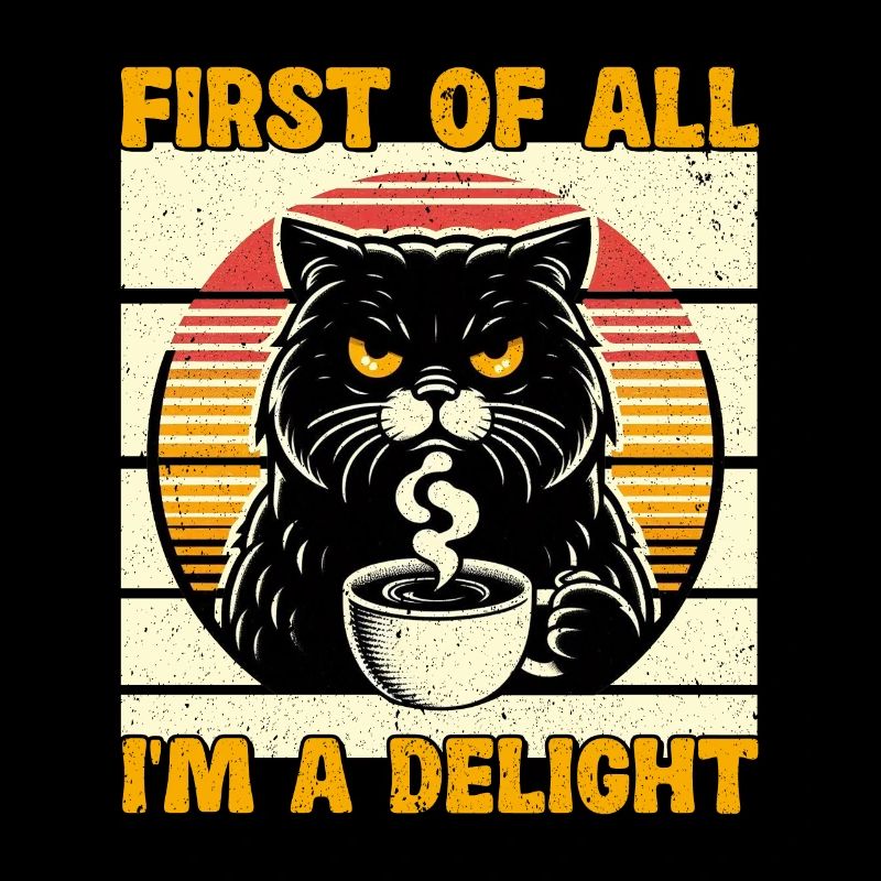 At first I'm a delight a disgruntled cat