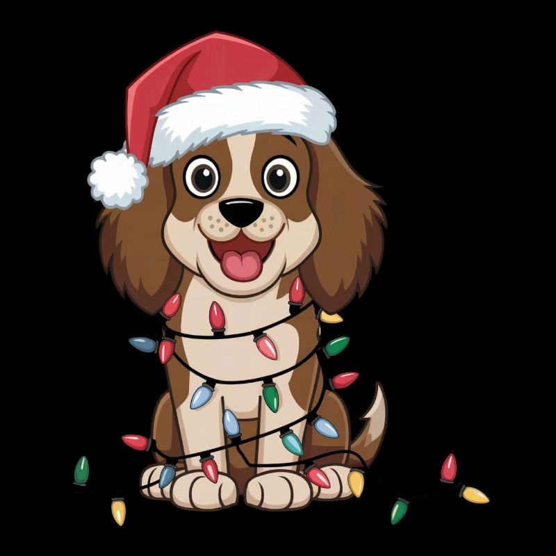 Welsh Springer Spaniel Christmas Lights Xmas