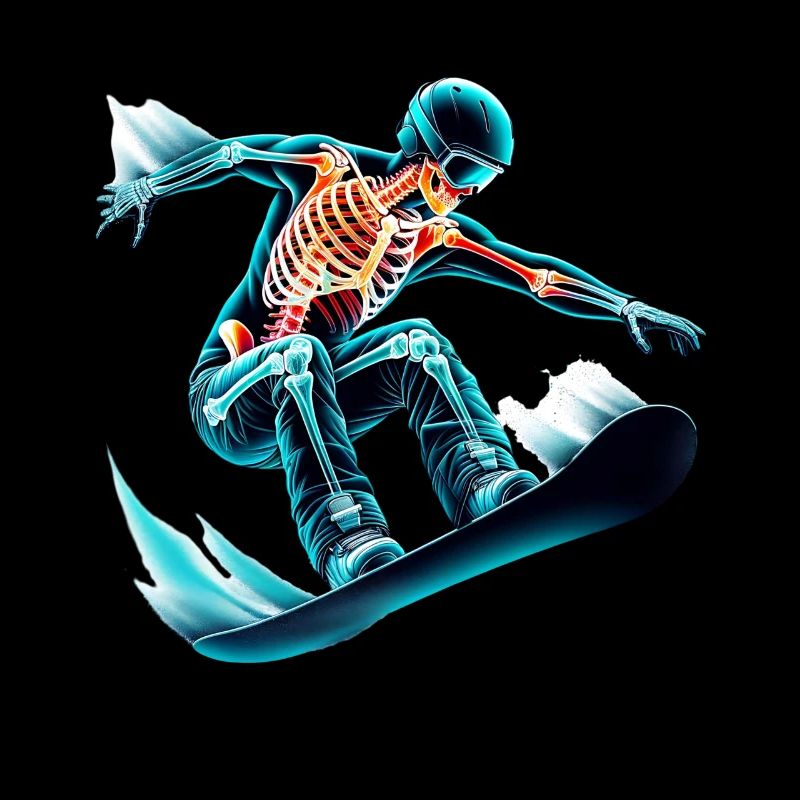 Skelett Snowboarder Abenteuer