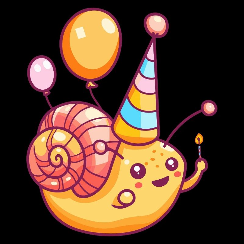 Snail Birthday Comic Cute