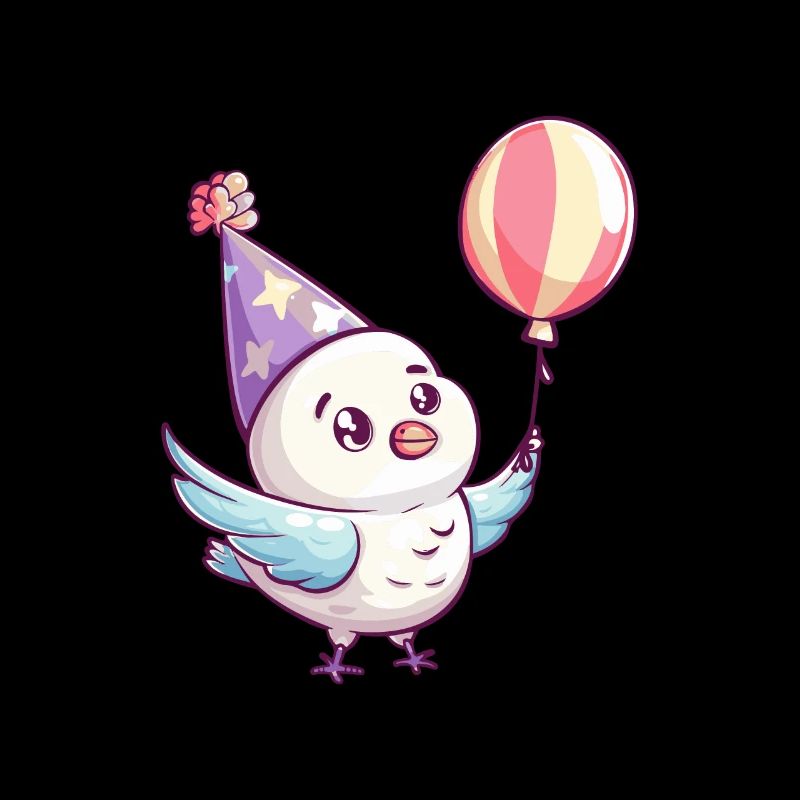 Taube Vogel Geburtstag Comic Niedlich