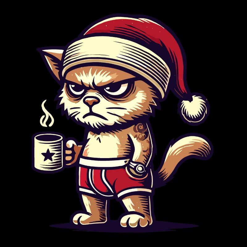 Drôle de chat de Noël
