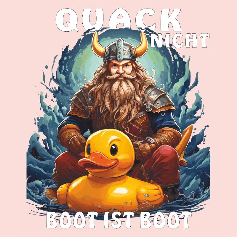 WIKINGER ENTE QUACK NICHT BOOT IST BOOT
