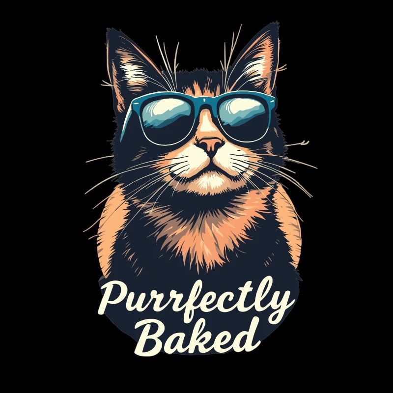 Chat parfaitement cuit Drôle de chat Dicton de chat