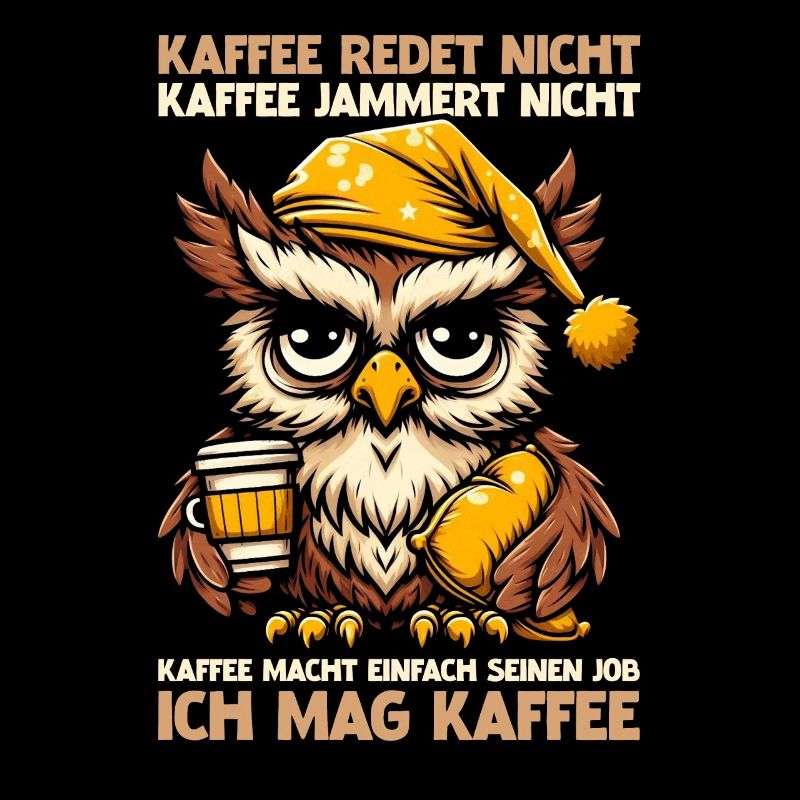 Kaffee Redet Nicht Eule Kaffeetrinker Sarkasmus