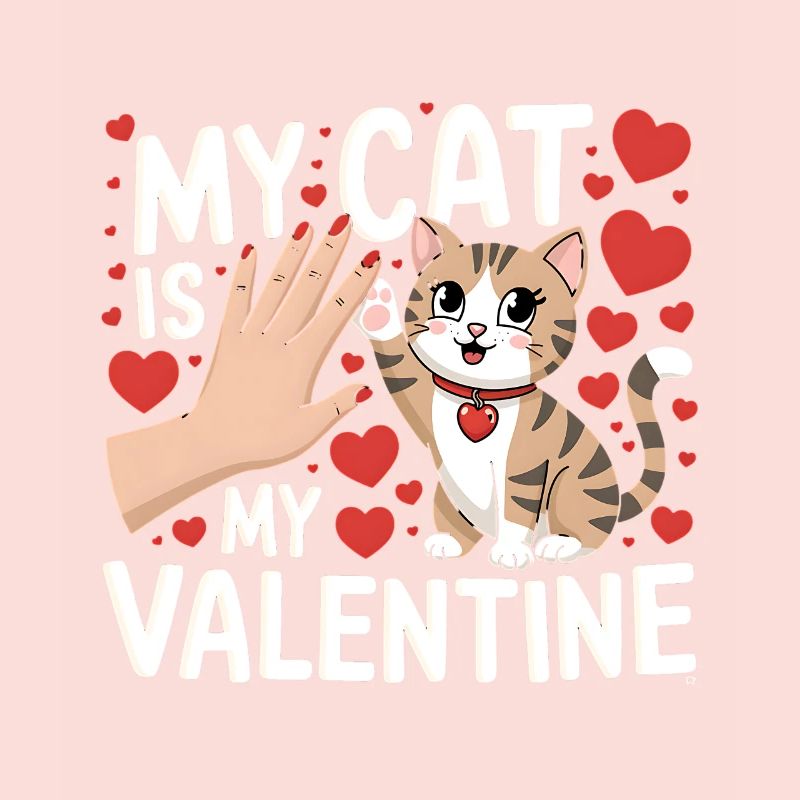 Célibataire & Chat Saint-Valentin Mon chat est mon valentin
