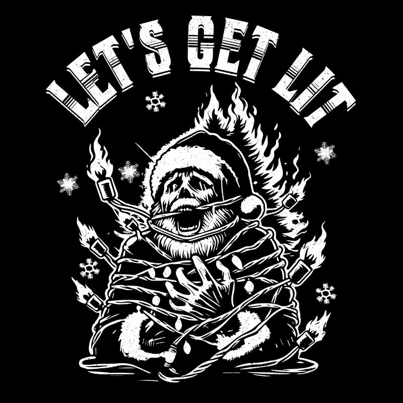 Lustiger Weihnachtsmann Let’s Get Lit