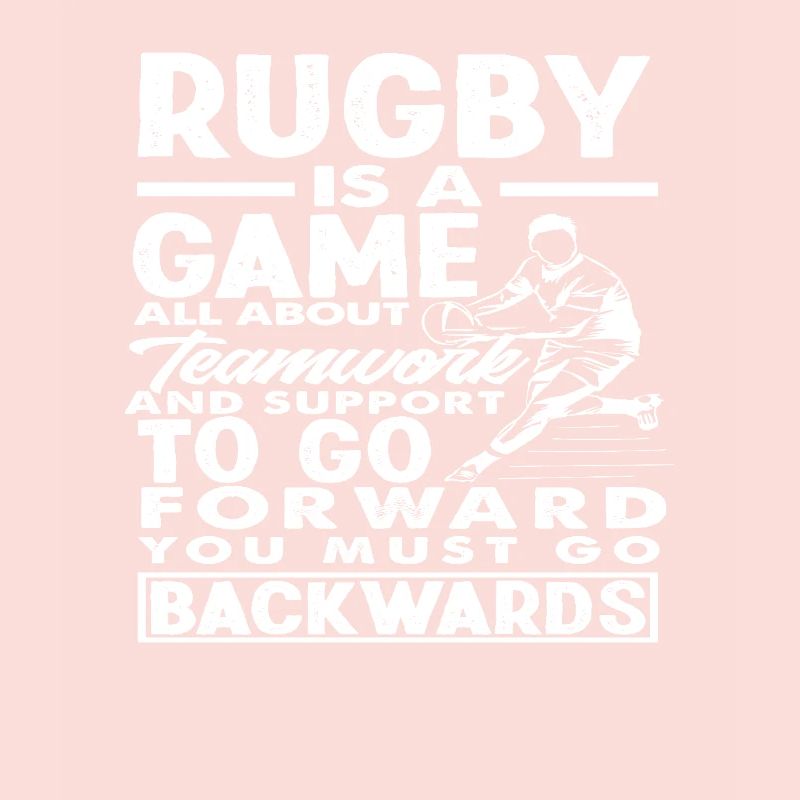 Rugby Player Teamwork Walking Backwards