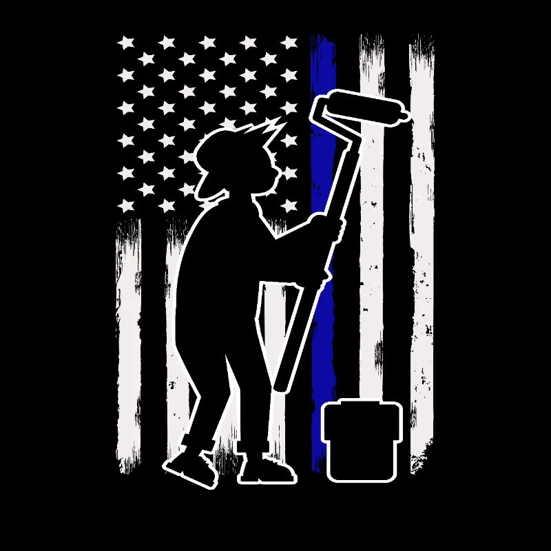 Painter Flag Silhouette Creative