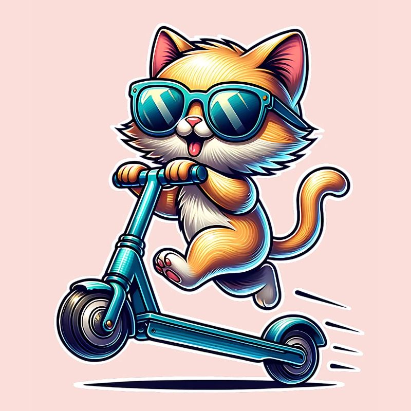 E-Scooter E-Roller Katze Scooter