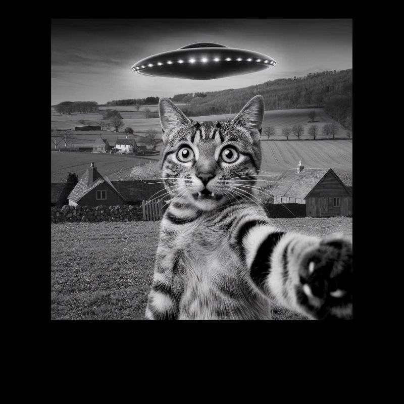 Alien Encounter Cat Selfie