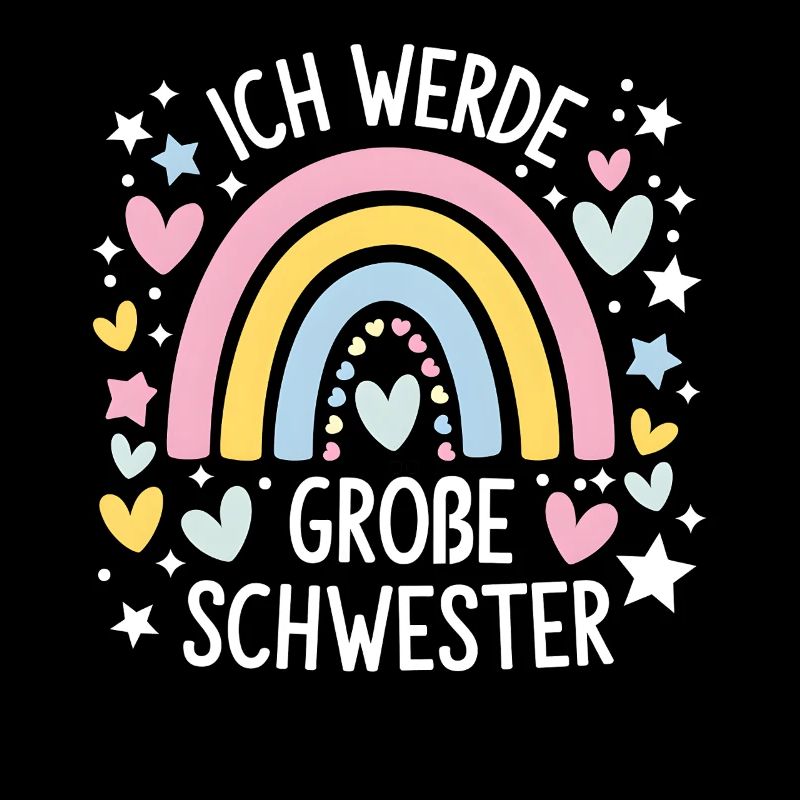 Ich Werde Große Schwester Regenbogen Boho